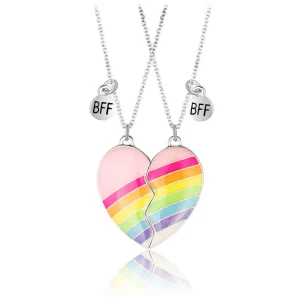 cadenas de amistad BFF silver