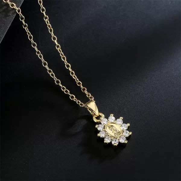 cadena Virgen María zircon - Imagen 4