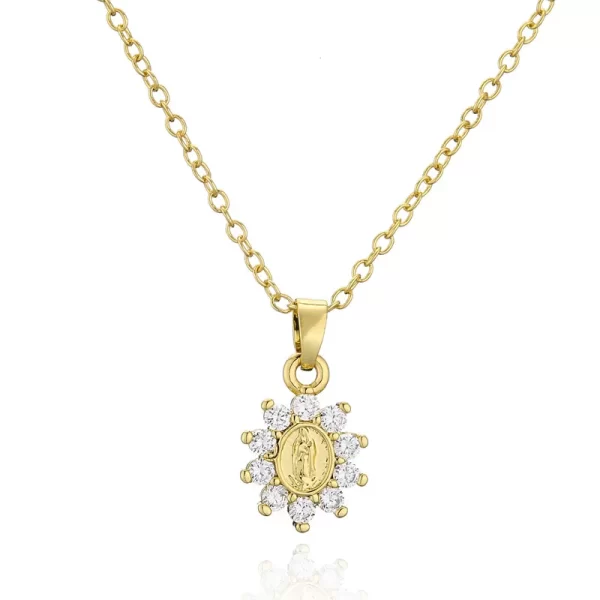 cadena Virgen María zircon