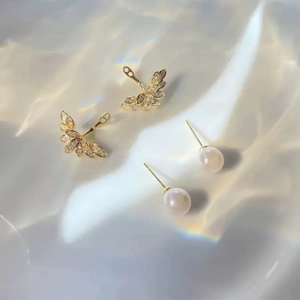 aretes perlas wings - Imagen 4