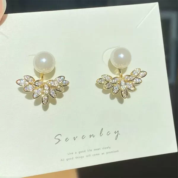 aretes perlas wings - Imagen 2