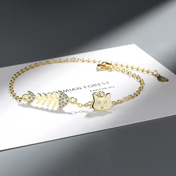 pulsera Molly cat fish bone - Imagen 3