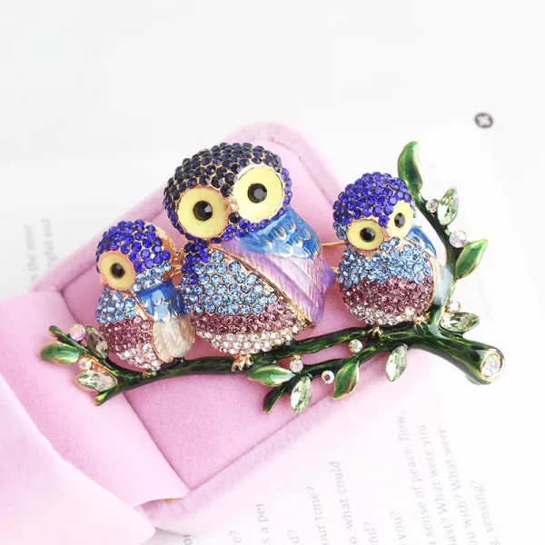 broche buhos family - Imagen 3