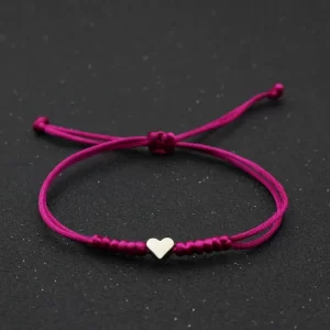 pulsera corazón fucsia