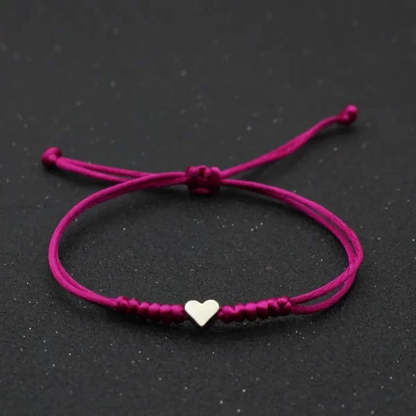 pulsera corazón fucsia