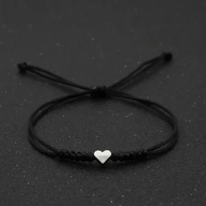 pulsera corazon negro