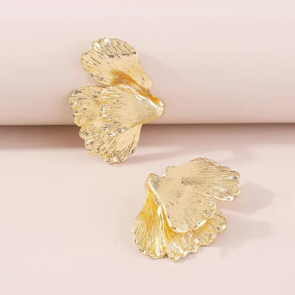 aretes golden leaf - Imagen 4