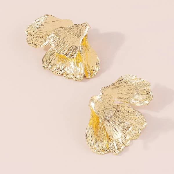 aretes golden leaf - Imagen 2