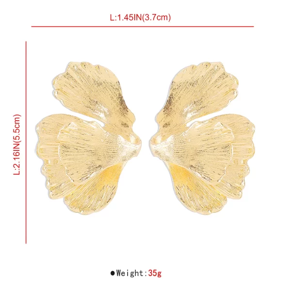 aretes golden leaf - Imagen 5