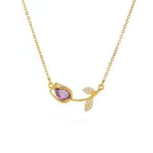 cadena tulipan zircon lila