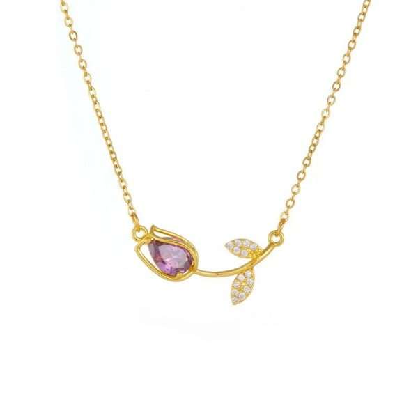 cadena tulipan zircon lila