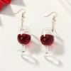 aretes copita de vino tinto - Imagen 2