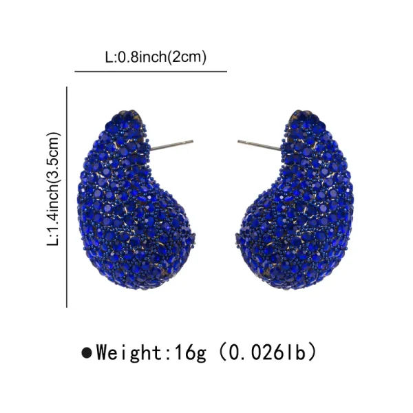 aretes gotas kim k azul - Imagen 2