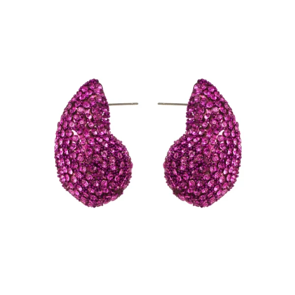 aretes gotas kim k fuscia