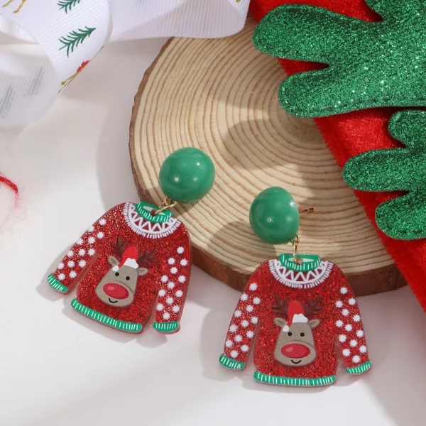 aretes xmas buzito navideno renito verde