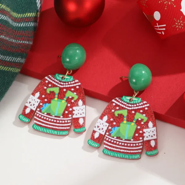 aretes xmas buzito navideno Grinch