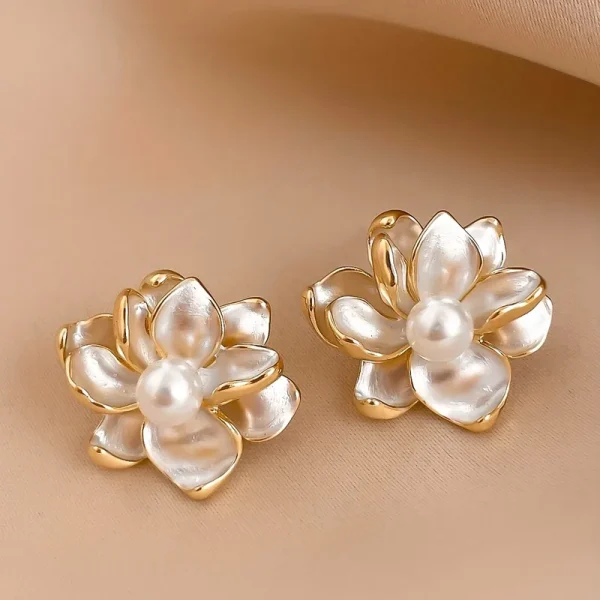 aretes flocitas perla steel