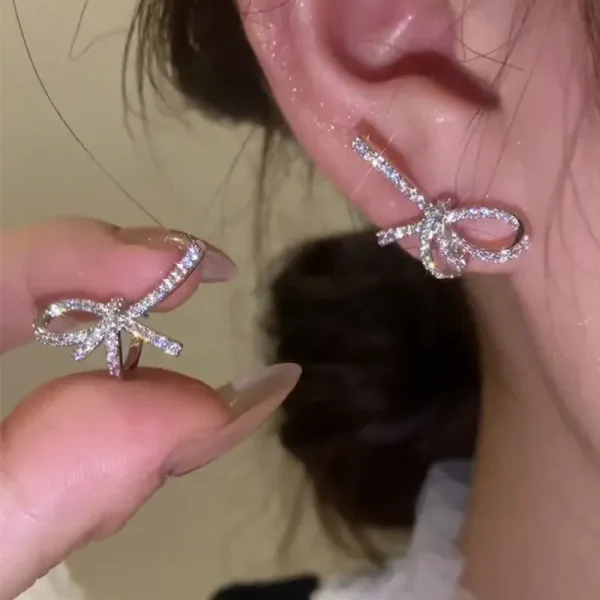 aretes lazito zircon silver - Imagen 4