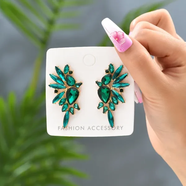 aretes parrot glass drill verdes