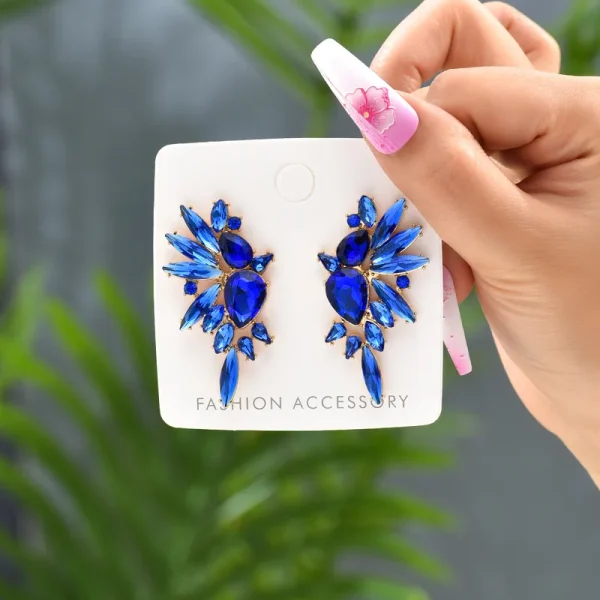 aretes parrot glass drill azul