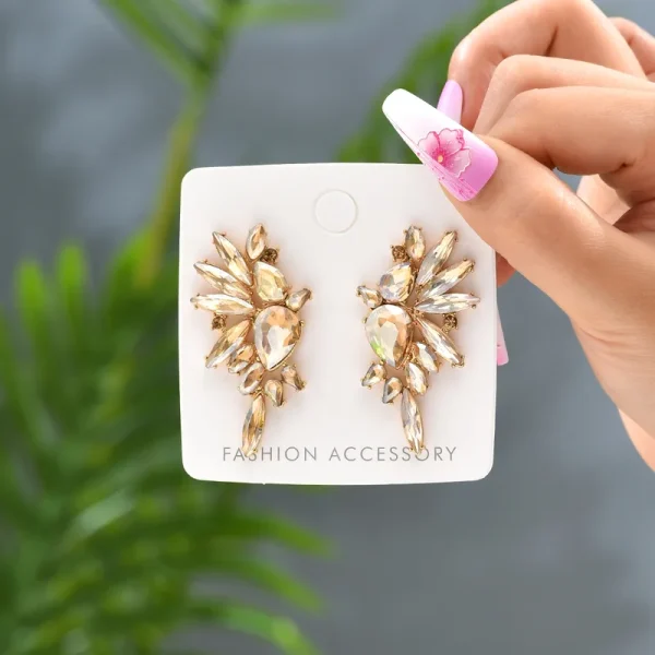aretes parrot glass drill blancos