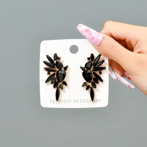 aretes parrot glass drill negros - Imagen 2