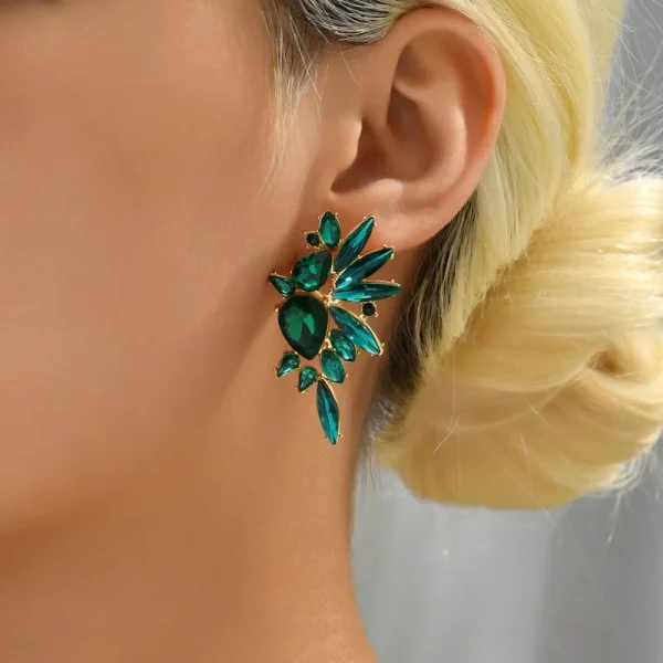 aretes parrot glass drill verdes - Imagen 2