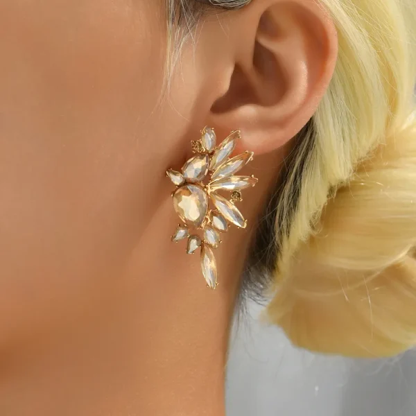 aretes parrot glass drill blancos - Imagen 2