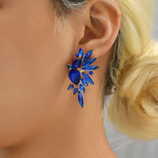 aretes parrot glass drill azul - Imagen 2