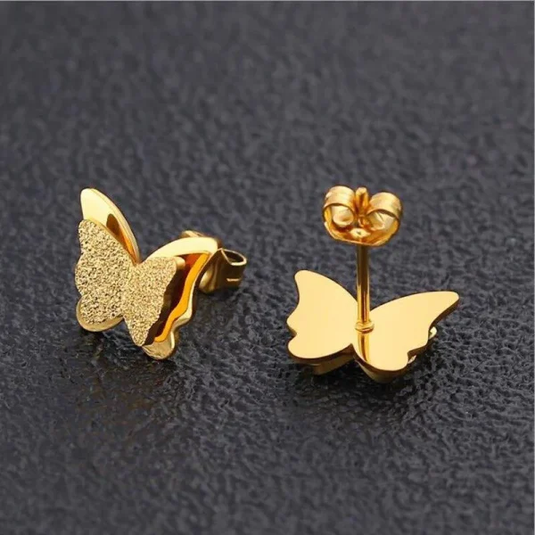 aretes Mariposa steel - Imagen 2