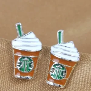 aretes mini starbucks silver