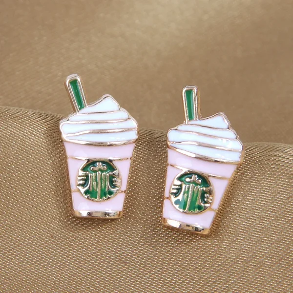 aretes mini starbucks pink