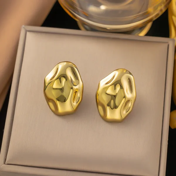 aretes ovalados gold  steel