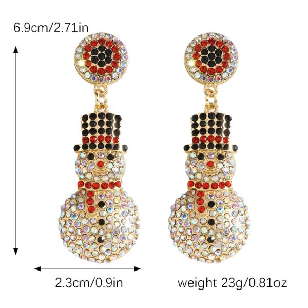 aretes xmas snowman - Imagen 3