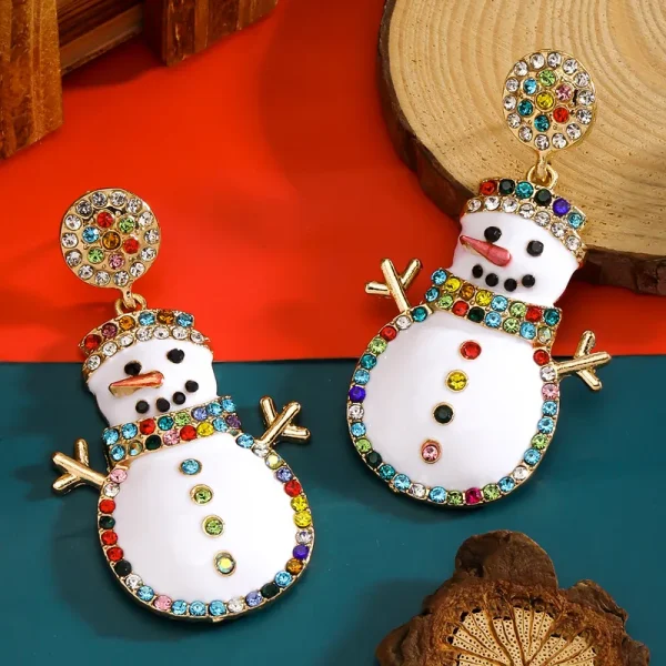 aretes xmas snowan blancos - Imagen 2