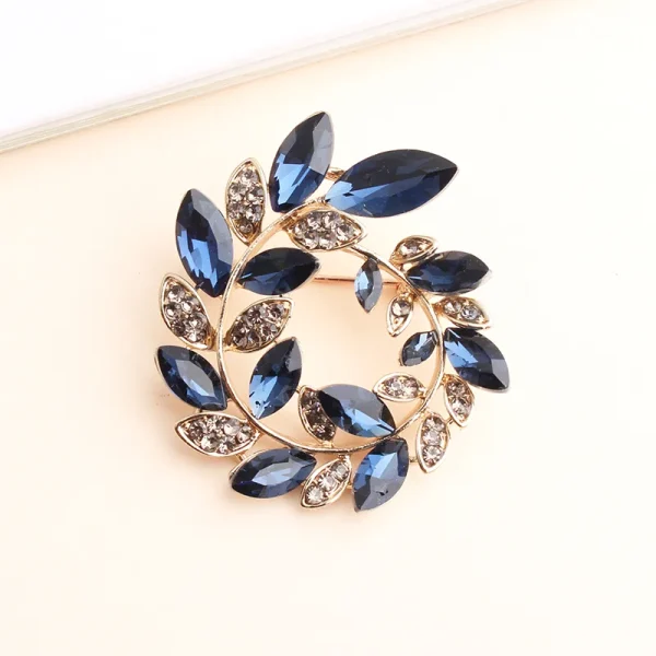 broche ramas olivo azul