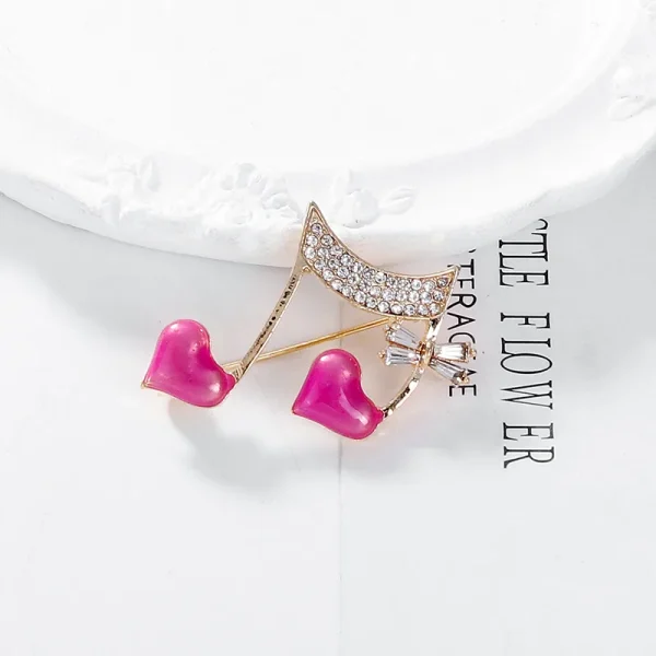 Broche nota musical pink