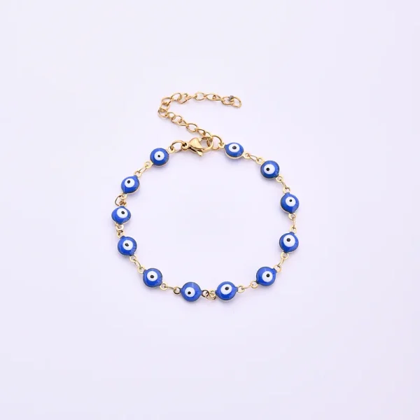 pulsera ojo turco azul steel