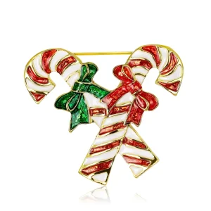 Broche xmas bastones de caramelo