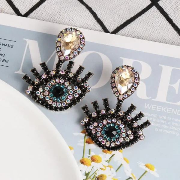 aretes ojo turco champagne