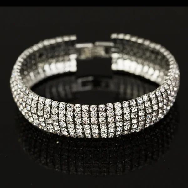 pulsera diamond 6 tiaras zircon silver
