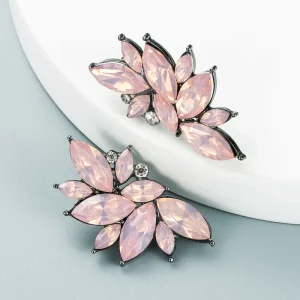 aretes hojas olive palo de rosa