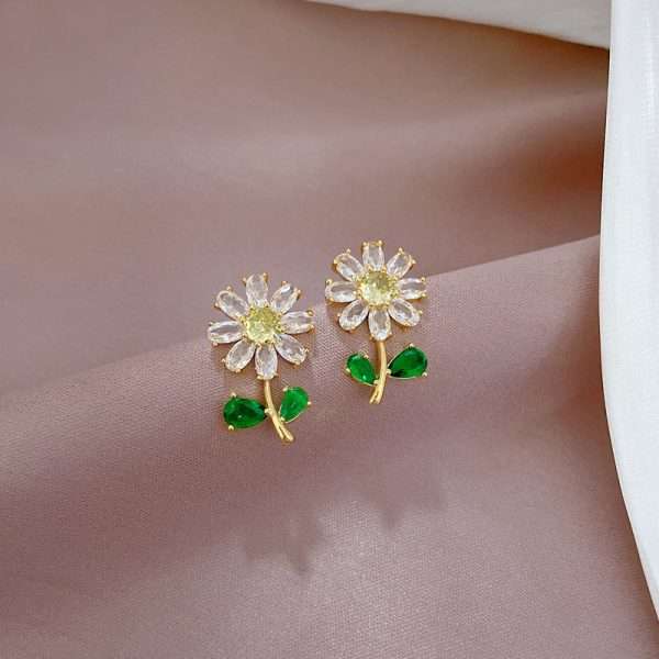 aretes girasol margarita golden - Imagen 2