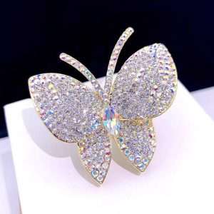 Broche mariposa zircon tornasol
