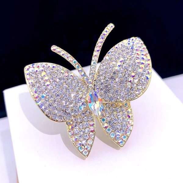 Broche mariposa zircon tornasol