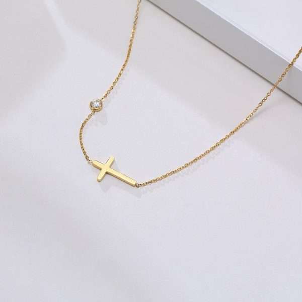 cadena crucifijo mini steel