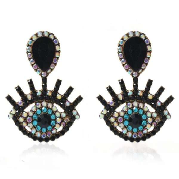 aretes ojo turco negros