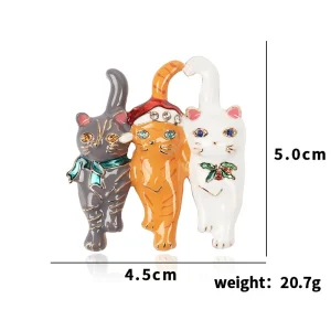 broche xmas 3 gatitos