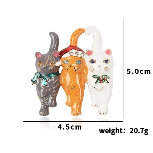 broche xmas 3 gatitos