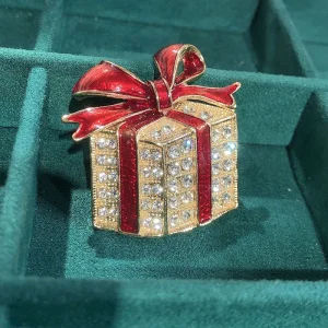 Broche xmas regalito rojo